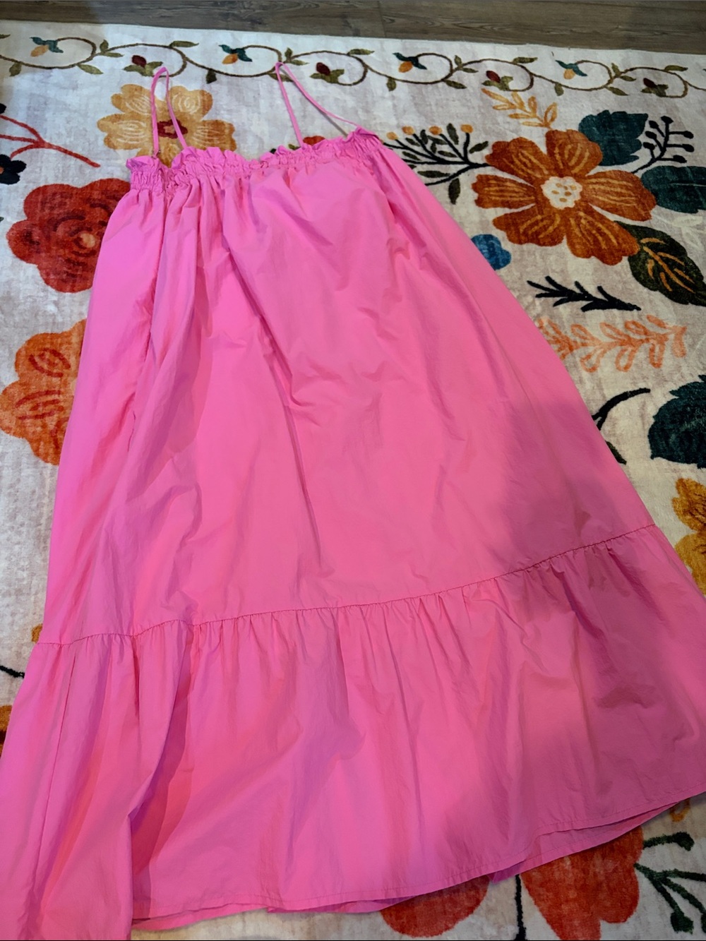 THML Hot Pink Tiered Maxi Skirt